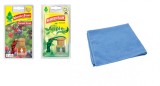 Mix 2 odorizante auto Wunder- Baum Bottle Forest Fruit - Apple si Laveta Microfibra