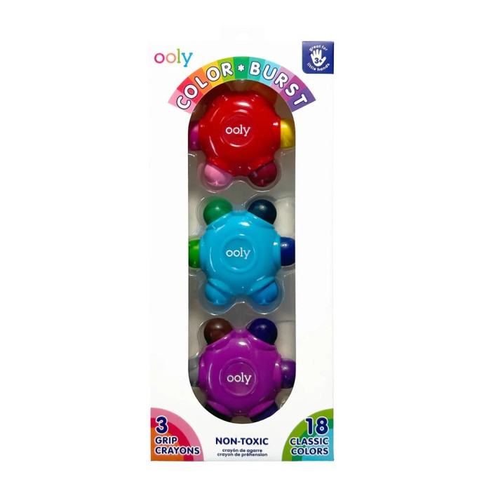 Set creioane cerate multicolore , set de 3 18 culori Grip Crayons