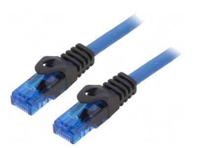 Patch Cord U/UTP Cat6a Albastru 5m foto