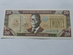 Liberia 20 Dollars 2009 UNC foto