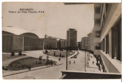 CPIB 19203 CARTE POSTALA - BUCURESTI. PIATA PALATULUI R.P.R. foto