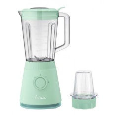 Blender de masa Fram, 600W, rasnita inclusa, capacitate cana 1.5L, 2 viteze + pulse, lame inox, Turcoaz
