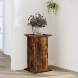 VidaXL Suport de plante, stejar fumuriu, 33x33x60 cm, lemn prelucrat