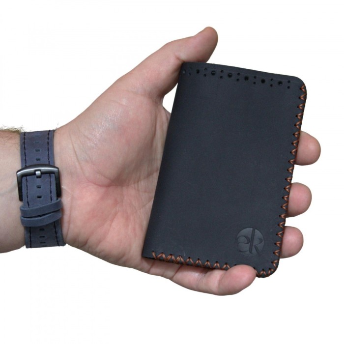 Portofel barbati din piele naturala, Jack M, Negru