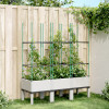 VidaXL Jardinieră de grădină cu spalier, alb, 120x40x142,5 cm PP 367959