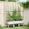 vidaXL Jardinieră de grădină cu spalier, alb, 120x40x142,5 cm PP 367959