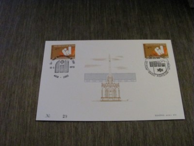 2 Timbre Obliterate 4F50, Ștampile Speciale Li&amp;egrave;ge , Ediție Limitată Colecție Sportivă Carton Filatelic Belgia 1973 foto