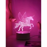 Cumpara ieftin Lampa de Veghe 3D Unicorn, 16x15 cm - 53361