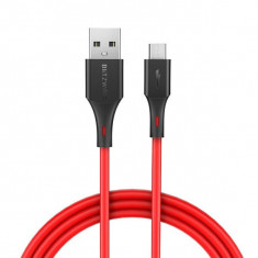 Cablu pentru incarcare si transfer de date BlitzWolf BW-MC14, USB/Micro-USB, Quick Charge 3.0, 2A, 1.8m, Rosu foto