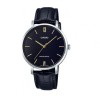 Ceas Dama Casio Enticer LTP-VT01L-1BUDF, Curea Piele Neagra, Cadran Albastru, Analogic, Baterie, 34mm