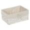 Coș Depozitare Metalic, Impletit, Alb, 28x20x13cm, Cu Material Textil