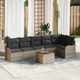 Cumpara ieftin Set de canapele pentru grădină 7 pcs Gri Rattan poli