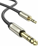 CABLU audio Ugreen, &amp;quot;AV127&amp;quot; TRS jack 3.5 mm (T) la jack 6.35 mm (T), lungime 3m, gri &amp;quot;10629&amp;quot; (timbru verde 0.18 lei) - 69573038162