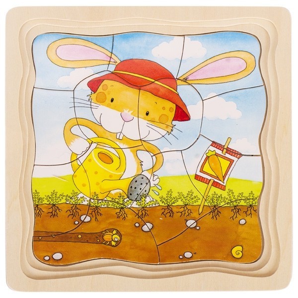 Puzzle stratificat Gradina iepurasilor