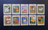 Cuba 1989 - Seria Completă Flori Tropicale Cubaneze (Flores Cubanas) 10 Valori MNH - Cod: -SW13