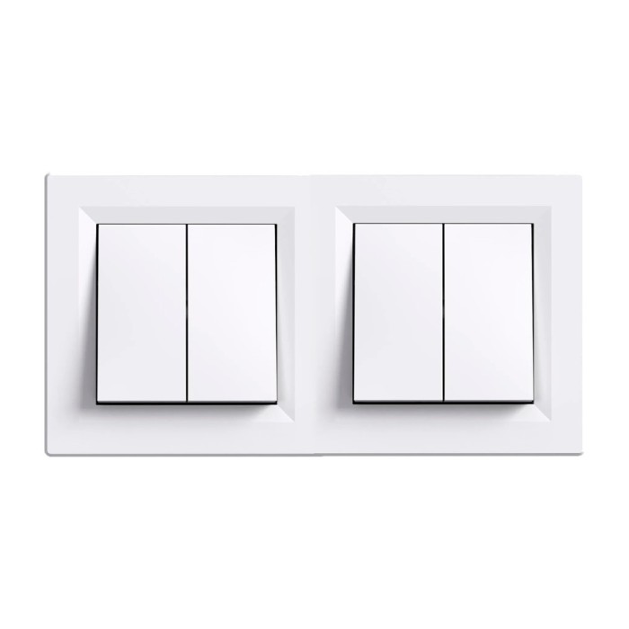 Nova kettős csill&aacute;rkapcsol&oacute; 10A 250V 105 feh&eacute;r kerettel