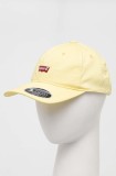 Levi&#039;s sapca culoarea galben, cu imprimeu