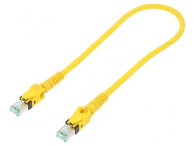 Patch Cord S/FTP Cat6a Cu PUR Galben 0,5m foto