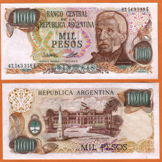 !!! RARR : ARGENTINA - 1.000 PESOS (1976-1983) - P 304 b 2- UNC / SERIA E