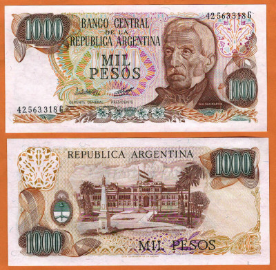 !!! RARR : ARGENTINA - 1.000 PESOS (1976-1983) - P 304 b 2- UNC / SERIA E foto