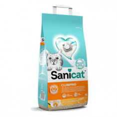 Nisip pentru litiera Sanicat Clumping VanilieMandarina 8L