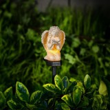 Cumpara ieftin Ingeras solar cu fluture &ndash; lumina LED alb cald &ndash; rasina &ndash; 42 &times; 11 &times; 6,5 cm Best CarHome