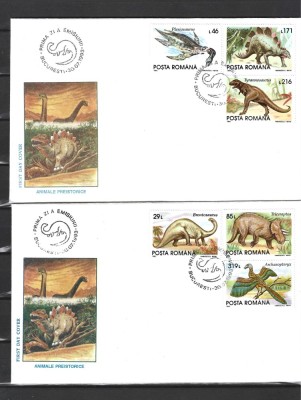 ROMANIA 1993 - ANIMALE PREISTORICE, FDC - LP 1319 foto