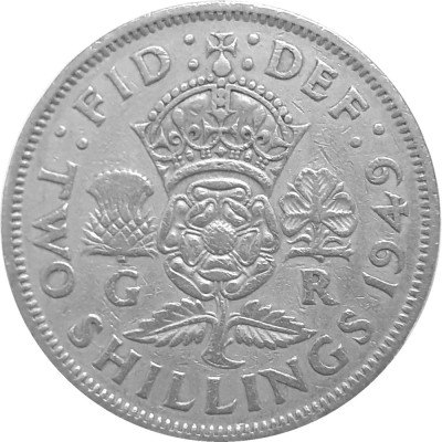 Marea Britanie moneda Two shillings 1949 - XF foto