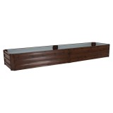 Cumpara ieftin Jardiniera flori, maro, otel Nonky 237x60x30 cm