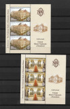 ROMANIA 2013-ARHITECTURA-PALATUL BNR, 3 SERII + MANSETA ILUSTRATA, MNH-LP 1976