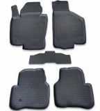 Covorase Cauciuc Premium Stil Tavita VW Passat B7 (2010-2015) Seintex, Negre, Fara Miros, Bordura 3cm