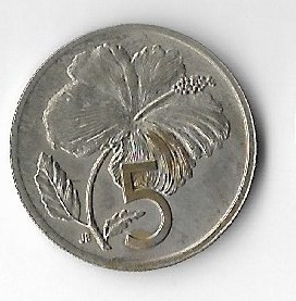 Moneda 5 cents 1972 - Cook foto