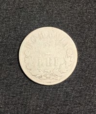 Moneda 2 lei 1876 argint