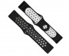 Curea Bratara sport Edman pentru Fitbit Charge 3 / 4, marimea L, Negru/Alb
