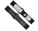 Curea Bratara sport Edman pentru Fitbit Charge 3 / 4, marimea L, Negru/Alb