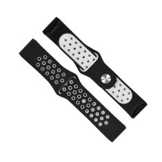 Curea Bratara sport Edman pentru Fitbit Charge 3 / 4, marimea L, Negru/Alb
