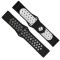 Curea Bratara sport Edman pentru Fitbit Charge 3 / 4, marimea L, Negru/Alb