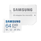 Card microSDXC 64 Gb, Samsung Evo Plus, U1, A1, V10, 130Mb s, cu adaptor