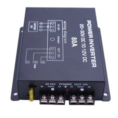 Convertor 24V in 12V 80A cu 2 Ventilatoare, Pentru Camioane, Auto, Tir, Utilaje, Protectie Suprasarcina, Rezistent la Apa si Socuri, Putere Continua 7