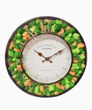 Aranjament floral, Ceas cu licheni, Verde si Portocaliu, Eventissimi, 40 cm, Eventissimi&reg;