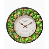 Aranjament floral, Ceas cu licheni, Verde si Portocaliu, Eventissimi, 40 cm
