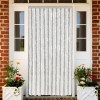 Perdea Insecte Chenille vidaXL, 100x200 cm, Gri Deschis/Alb - Protectie Eficienta si Silentioasa
