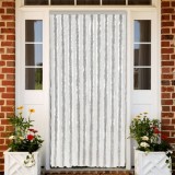 VidaXL Perdea pentru insecte, gri deschis și alb, 90x220 cm, chenille