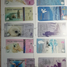 5 bancnote Fantezie Ocean Arctic 2012 UNC Necirculate