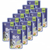 Cumpara ieftin Pungă BRIT Premium Cat Păstrăv &icirc;n jeleu 12 x 85 g