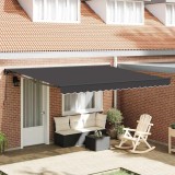 vidaXL Cortina Retractabilă Manual Antracit 400x300 cm țesătură 3330501