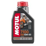 Ulei Motor Motul 7100 15W50, 1L, 100% Sintetic, Moto, Protectie Uzura, Performanta Ridicata