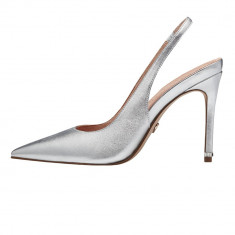Pantofi dama, din piele naturala, Tamaris, 1-29607-42-941, argintiu