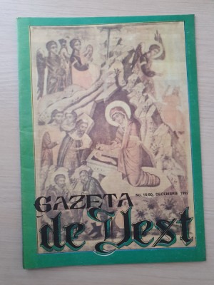 gazeta de vest decembrie 1992-art. mineriada 13-15 iunie,fratele lui horia sima foto