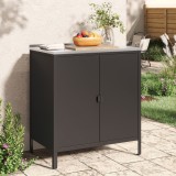 Outdoor Schrank Bolognano 92x80x50 cm Schwarz, matt [casa.pro]